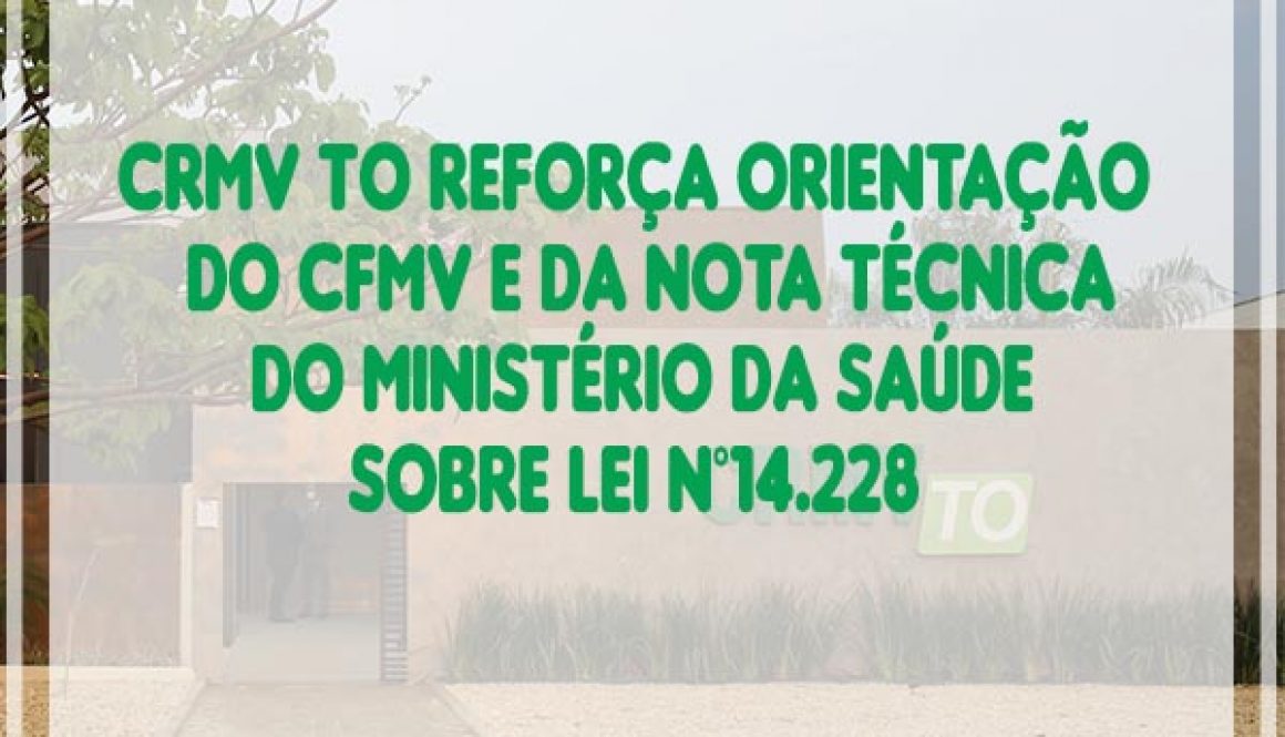 CRMV reforça orientação técnica do Ministério da Saúde e do CFMV