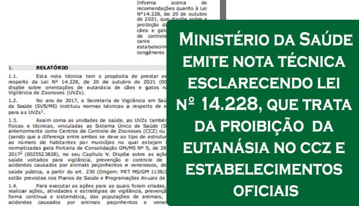 Ministério da Saúde emite nota técnica esclarecendo Lei 14.228